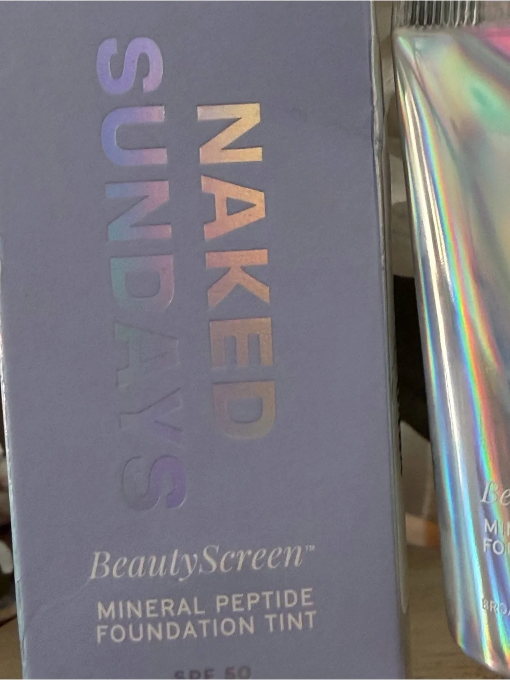 NWT Naked Sundays BeautyScreen Mineral Peptide Foundation Tint SPF 50 shade 3.5